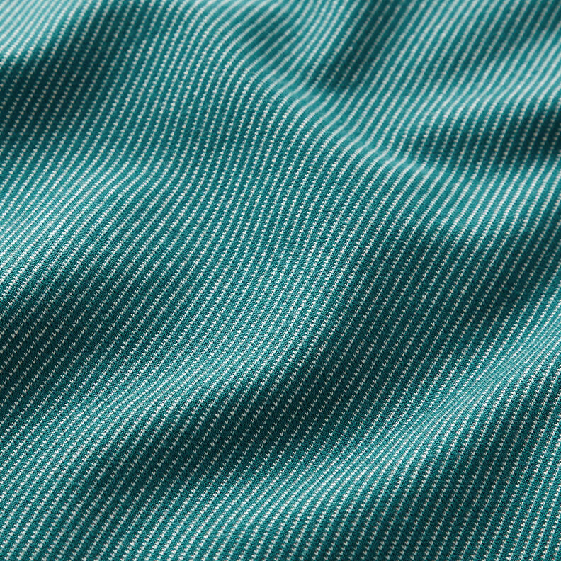 Cotton Jersey Denim look – petrol | Remnant 50cm,  image number 2