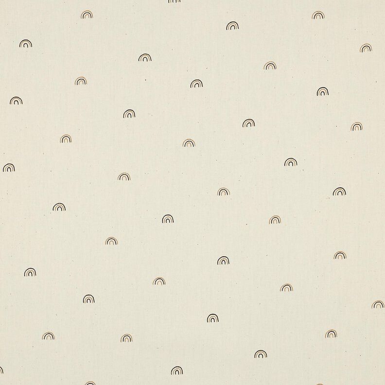 GOTS Cotton Poplin little rainbows | Poppy Fabrics – natural/fawn,  image number 1
