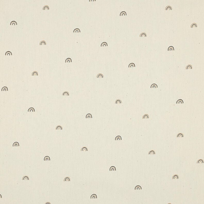 GOTS Cotton Poplin little rainbows | Poppy Fabrics – natural/fawn, image number 1