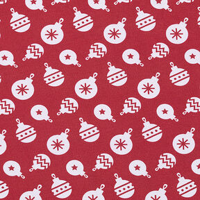 Christmas Tree Baubles Cotton Jersey – carmine, 
