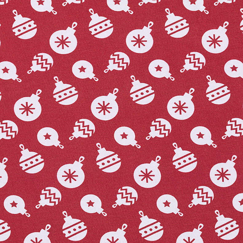 Christmas Tree Baubles Cotton Jersey – carmine,  image number 1