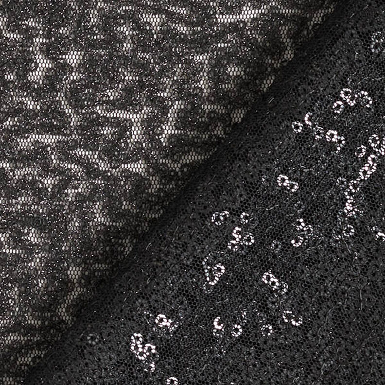 wavy lines sequin fabric – black,  image number 4