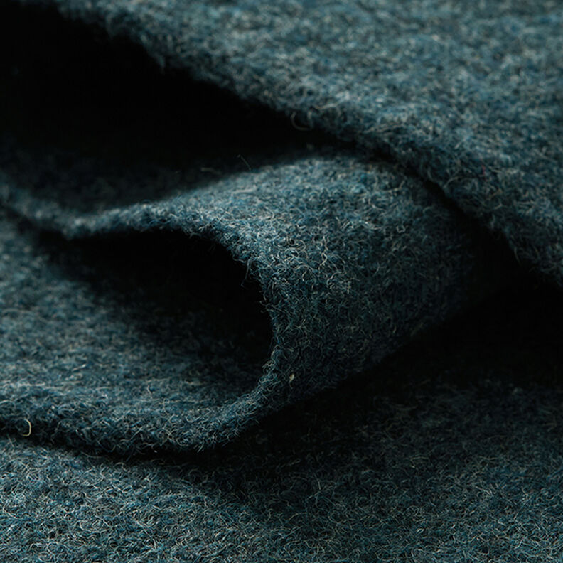 Fulled woollen loden Mottled – ocean blue,  image number 4
