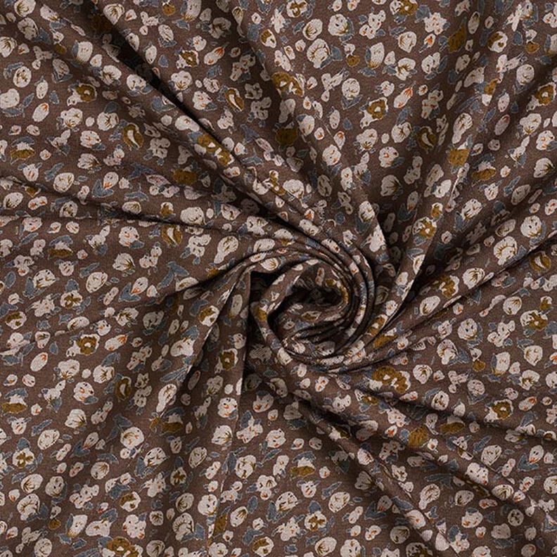 Viscose jersey, autumn flowers – brown,  image number 3