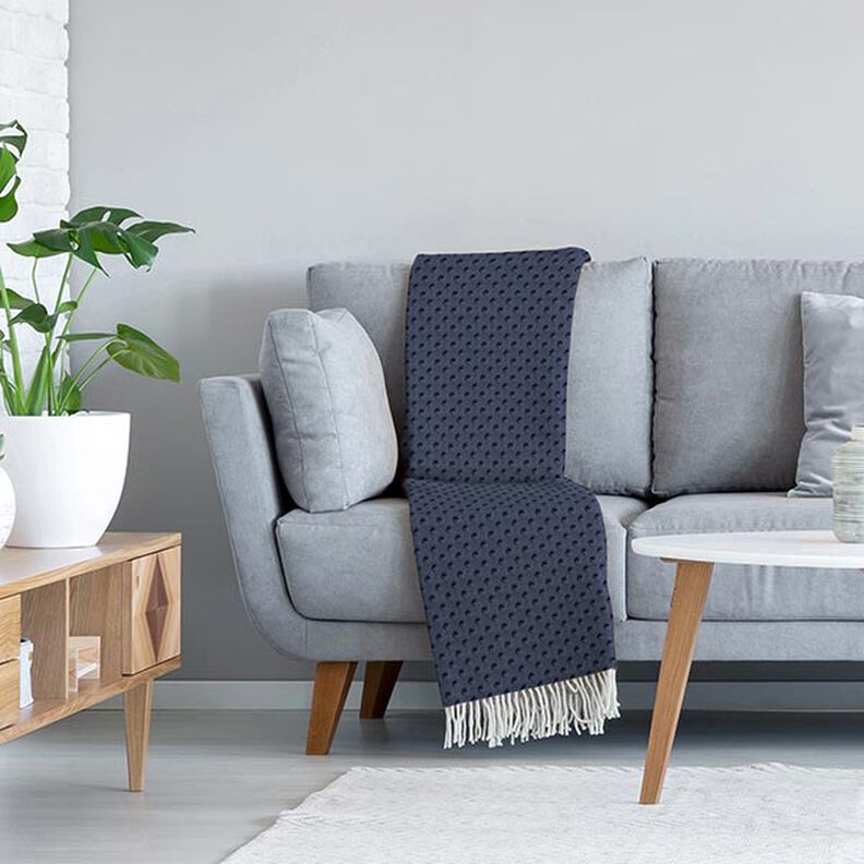 Cosy Fleece Embossed Dots – navy blue,  image number 5