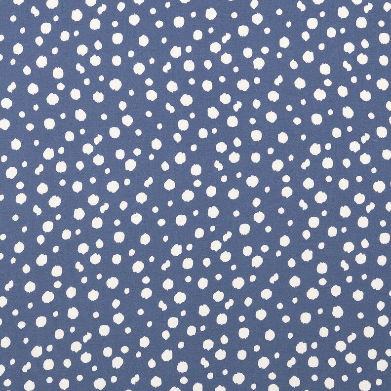 Irregular dots viscose fabric – steel blue/white,  image number 1