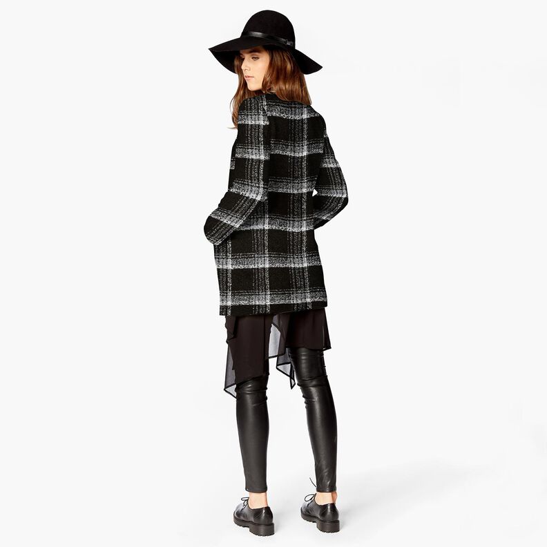 Coat Fabric Boulcé check – black/white, image number 7