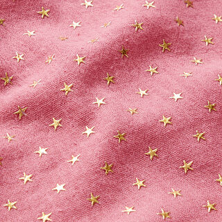 Gold Stars Cotton Muslin – dusky pink, 