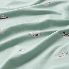Cotton Jersey Sloths – pale mint, 
