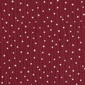 Double Gauze/Muslin Polka Dots – berry/white, 