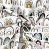 Cotton Poplin squiggly rainbows – white,  thumbnail number 3