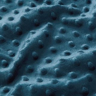 Cosy Fleece Embossed Dots – petrol, 