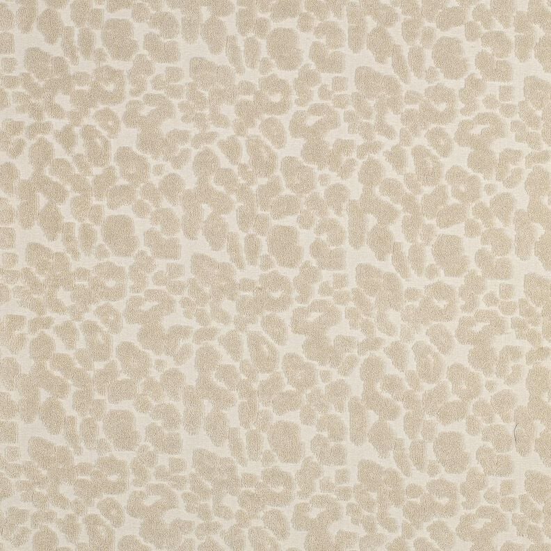 Towelling Fabric Stretch leopard print – sand, image number 1