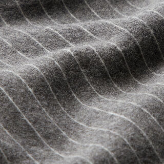 Jacquard knit brushed pinstripe – dark grey, 
