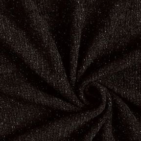 Chenille Knit Jacquard Glitter – black/metallic antique silver, 