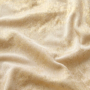 Glitter foil jersey – almond/gold, 
