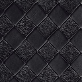 Imitation Leather braided look – black, 