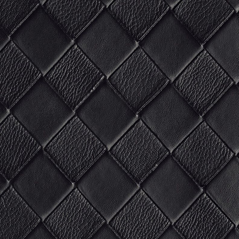 Imitation Leather braided look – black, image number 1