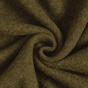 Wool fleece pure new wool Plain – dark olive, 