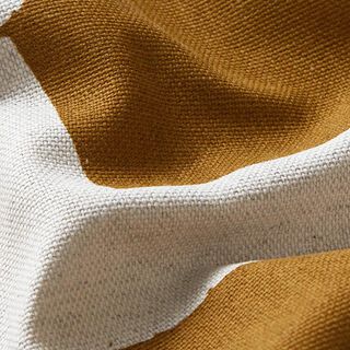 Decor Fabric Half Panama abstract shapes – mustard/natural, 