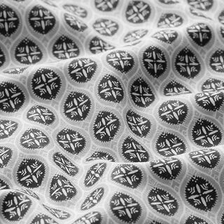 Cotton Cretonne Tile Ornaments – grey/anthracite, 