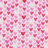 Cotton poplin watercolour hearts – white,  thumbnail number 1