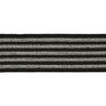 Striped Elastic [ Width: 25 mm ] – black/silver,  thumbnail number 1