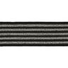 Striped Elastic [ Width: 25 mm ] – black/silver,  thumbnail number 1