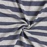 Jersey glitter horizontal stripes – light grey/navy blue,  thumbnail number 4