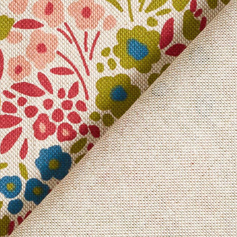 Decor Fabric Half Panama Painted Flowers – anemone,  image number 4