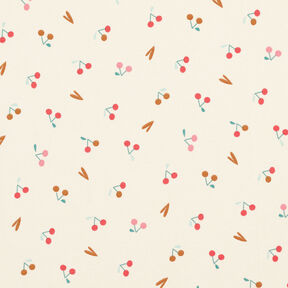 Cotton Jersey little cherries – light beige, 