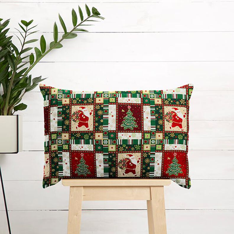 Colourful Christmas cotton poplin fabric – green, image number 8