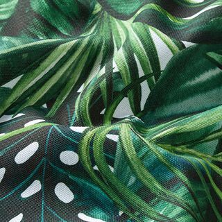 Decor Fabric Half Panama Palm Leaves – green, 