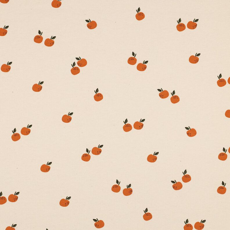 GOTS Cotton Jersey Oranges | Poppy Fabrics – light beige/caramel,  image number 1