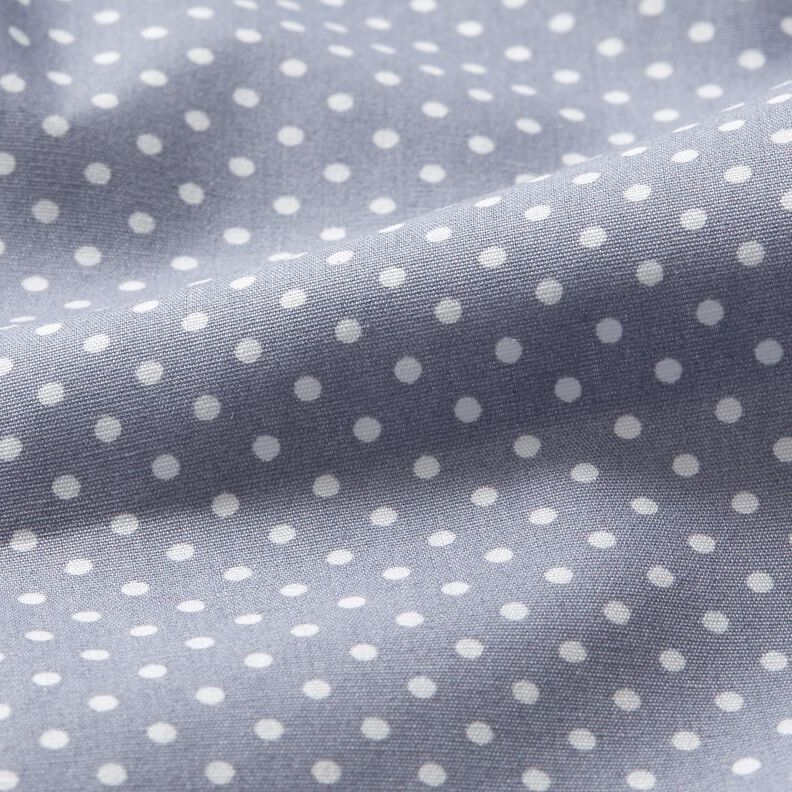 Cotton Poplin Mini polka dots – steel blue/white,  image number 2