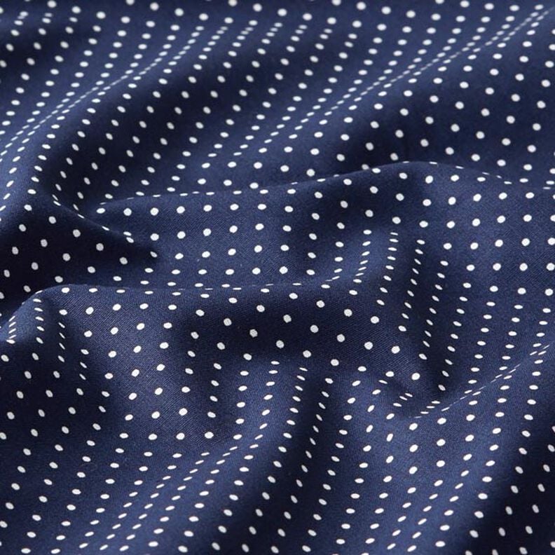 Cotton Poplin Little Dots – navy blue/white,  image number 2