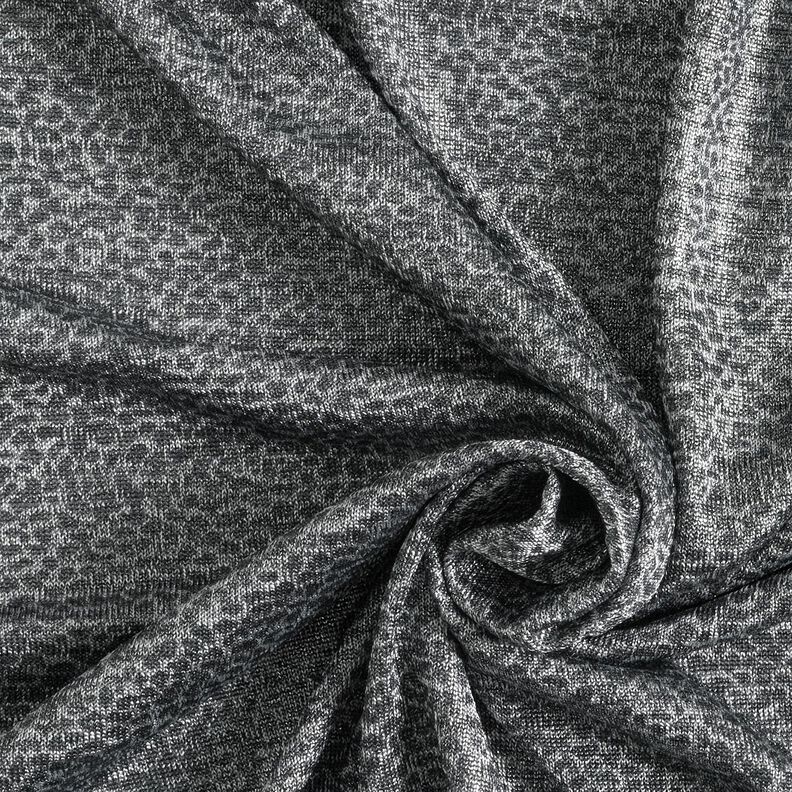 Jacquard jersey leopard print – silver/grey,  image number 1