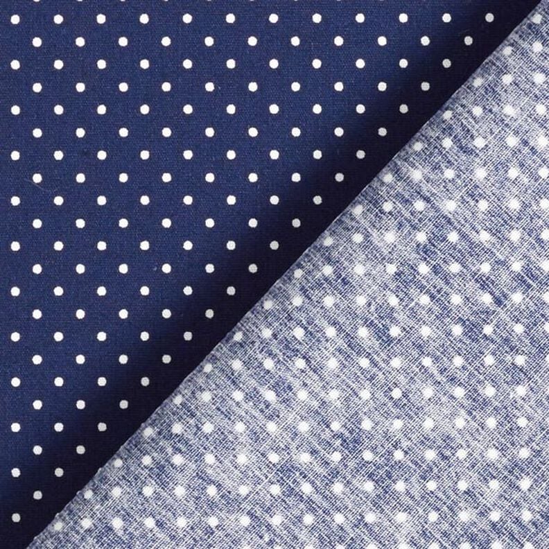 Cotton Poplin Little Dots – navy blue/white,  image number 6