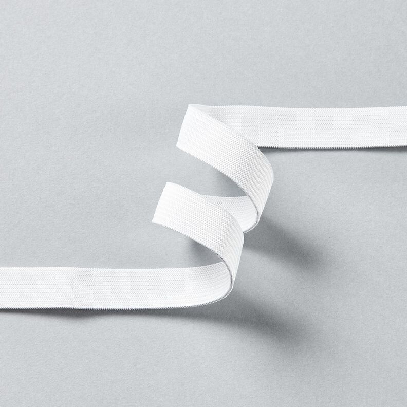 Smooth elastic tape [3 m | 15 mm] – white,  image number 2