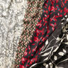 Crêpe Chiffon Leaf Pattern – black/reed,  thumbnail number 5