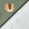 Cotton Jersey leopard faces  – pine,  thumbnail number 4
