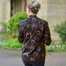 Cotton Jersey gold-speckled hearts | Glitzerpüppi – blue-black/dark dusky pink,  thumbnail number 5