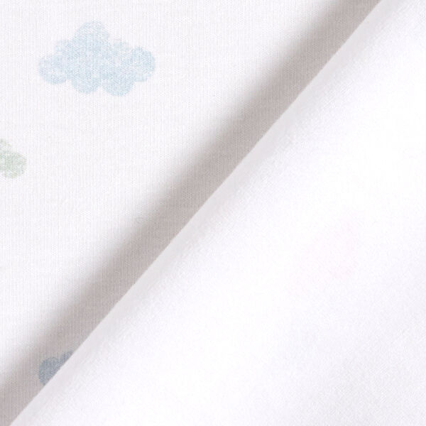 GOTS Cloud Stamp Look Cotton Jersey | Tula – white,  image number 4