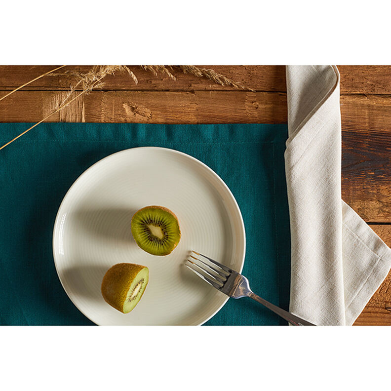 Linen fabric Ramie mix medium – dark olive,  image number 9