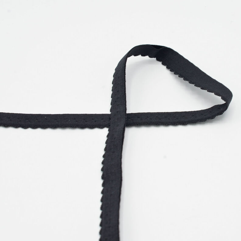 Elastic Edging Lace [20 mm] – black,  image number 1