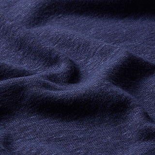 Viscose linen blend fine knit – navy blue, 