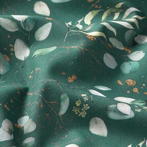 Cotton Poplin Digital Print Eucalyptus – petrol, 