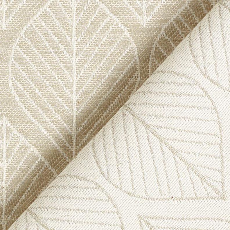 Decor Fabric Jacquard Leaves – beige,  image number 6