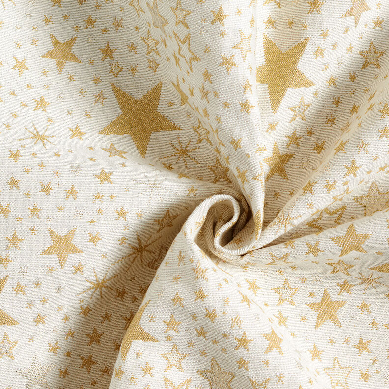Decor Fabric Jacquard Lurex sea of stars – light beige/gold, image number 3