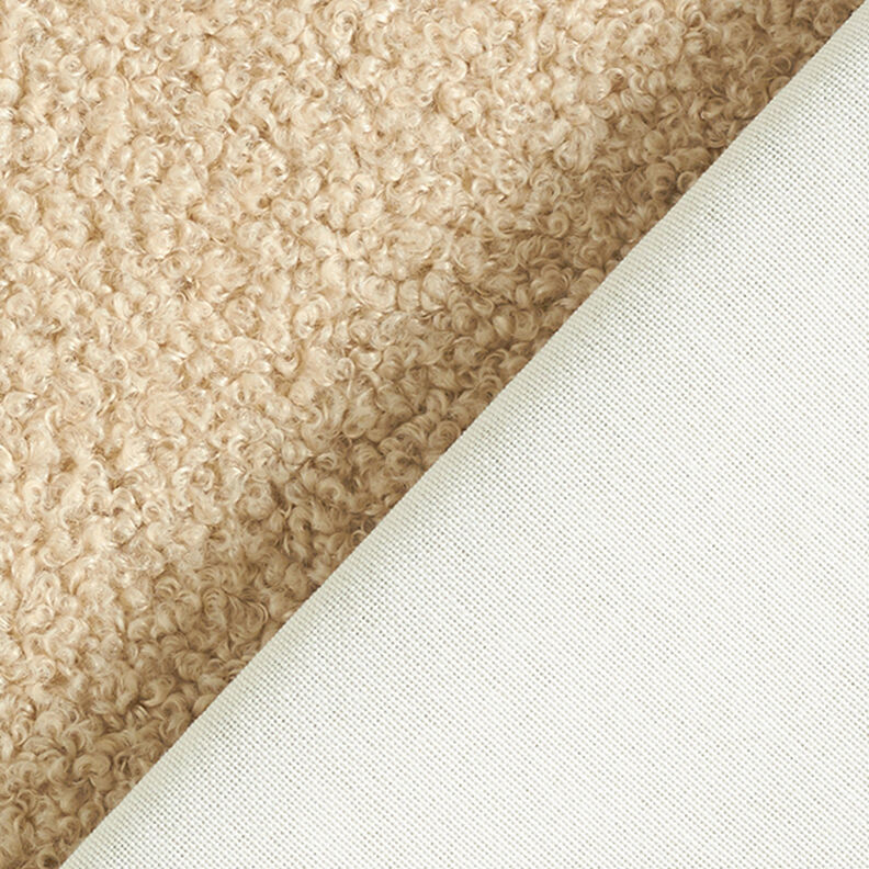 Decorative teddy fabric – dark beige,  image number 4